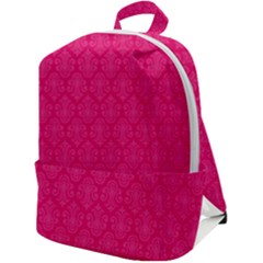 Pink Pattern, Abstract, Background, Bright, Desenho Zip Up Backpack by nateshop