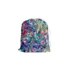 Abstract Confluence Drawstring Pouch (small) by kaleidomarblingart