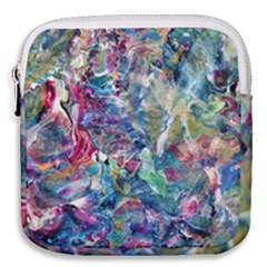 Abstract Confluence Mini Square Pouch by kaleidomarblingart