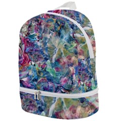 Abstract Confluence Zip Bottom Backpack by kaleidomarblingart