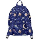 Night Moon Seamless Background Stars Sky Clouds Texture Pattern The Plain Backpack View3