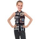 Retro Cameras Old Vintage Antique Technology Wallpaper Retrospective Kids  Sleeveless Polo T-Shirt View1
