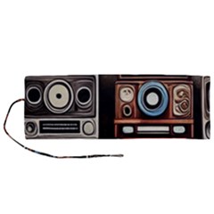 Retro Cameras Old Vintage Antique Technology Wallpaper Retrospective Roll Up Canvas Pencil Holder (m) by Grandong