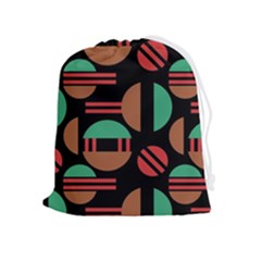 Abstract Geometric Pattern Drawstring Pouch (xl) by Maspions