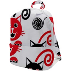 Cat Little Ball Animal Zip Up Backpack by Maspions