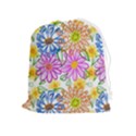 Bloom Flora Pattern Printing Drawstring Pouch (XL) View1