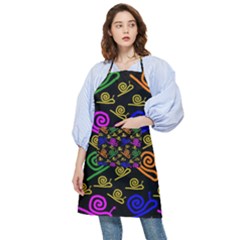 Pattern-repetition-snail-blue Pocket Apron by Maspions