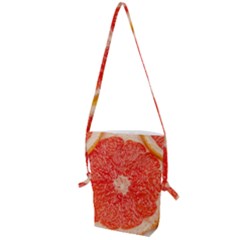 Grapefruit-fruit-background-food Folding Shoulder Bag by Maspions