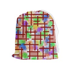 Pattern-repetition-bars-colors Drawstring Pouch (xl) by Maspions