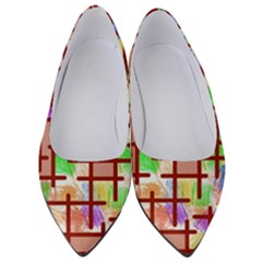 Pattern-repetition-bars-colors Women s Low Heels by Maspions