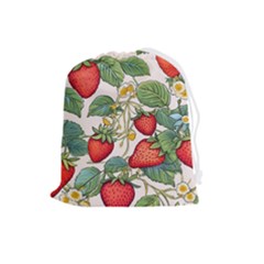 Strawberry-fruits Drawstring Pouch (large) by Maspions