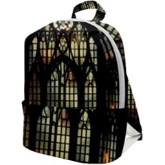 Stained Glass Window Gothic Zip Up Backpack by Maspions
