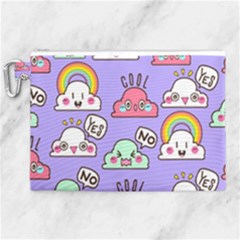 Cloud Seamless Pattern Canvas Cosmetic Bag (xl) by Apen