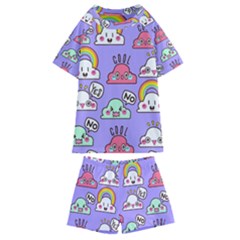 Cloud Seamless Pattern Kids  Swim T-shirt And Shorts Set by Apen