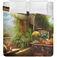 Room Interior Library Books Bookshelves Reading Literature Study Fiction Old Manor Book Nook Reading Duvet Cover Double Side (king Size) by Posterlux