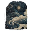 Starry Sky Moon Space Cosmic Galaxy Nature Art Clouds Art Nouveau Abstract Drawstring Pouch (3XL) View2