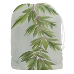 Watercolor Leaves Branch Nature Plant Growing Still Life Botanical Study Drawstring Pouch (3xl) by Posterlux