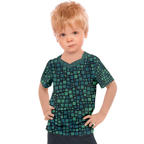 Squares Cubism Geometric Background Kids  Sports T-shirt by Maspions