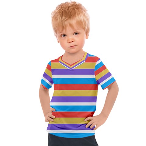 Stripes Pattern Design Lines Kids  Sports T-shirt by Maspions