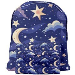 Night Moon Seamless Giant Full Print Backpack by Maspions