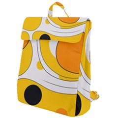 Abstract Pattern Flap Top Backpack by Maspions