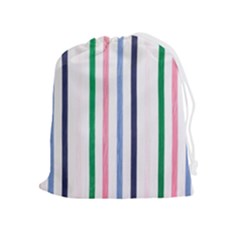 Stripes Pattern Abstract Retro Vintage Drawstring Pouch (xl) by Maspions
