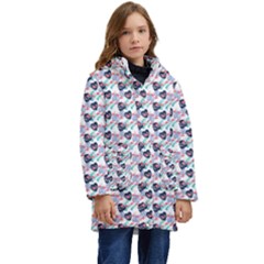 Beautiful Pattern Kids  Hooded Longline Puffer Jacket by Sparkle