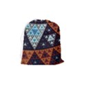 Fractal Triangle Geometric Abstract Pattern Drawstring Pouch (Medium) View2