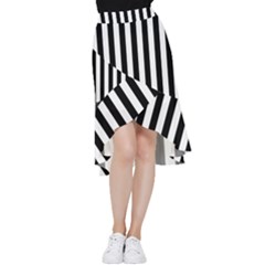Stripes Geometric Pattern Digital Art Art Abstract Abstract Art Frill Hi Low Chiffon Skirt by Proyonanggan