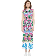 Bluey Christmas Women s Frill Top Chiffon Jumpsuit by avitendut