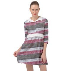 Vintage Vibrant Stripes Pattern Print Design Mini Skater Shirt Dress by dflcprintsclothing