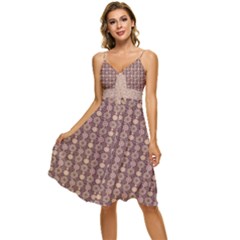 Mandala Flower 1 Mandala Flower  Sleeveless Tie Front Chiffon Dress by DinkovaArt