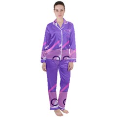 Colorful Labstract Wallpaper Theme Women s Long Sleeve Satin Pajamas Set	 by Apen