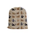 Cat Pattern Texture Animal Drawstring Pouch (Large) View1