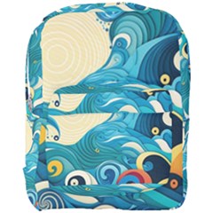 Waves Wave Ocean Sea Abstract Whimsical Full Print Backpack by Maspions