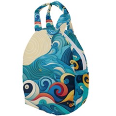 Waves Wave Ocean Sea Abstract Whimsical Travel Backpack by Maspions