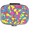 Colorful-graffiti-pattern-blue-background Mini Square Pill Box View1