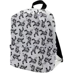Erotic Pants Motif Black And White Graphic Pattern Black Backgrond Zip Up Backpack by dflcprintsclothing