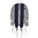 Sketchy abstract artistic print design Zip Bottom Backpack View3
