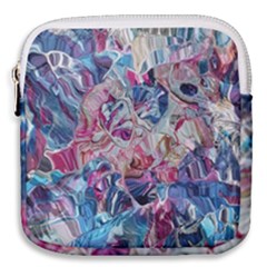 Three Layers Blend Module 1-5 Liquify Mini Square Pouch by kaleidomarblingart