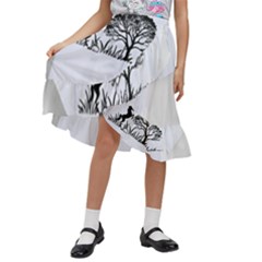 20240506 111024 0000 Kids  Ruffle Flared Wrap Midi Skirt by Safin