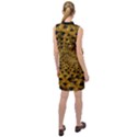 Spiral Symmetry Geometric Pattern Black Backgrond Sleeveless Shirt Dress View2