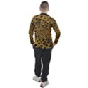 Spiral Symmetry Geometric Pattern Black Backgrond Men s Pique Long Sleeve T-Shirt View2