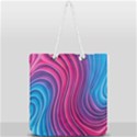 Spiral Swirl Pattern Light Circle Full Print Rope Handle Tote (Large) View1