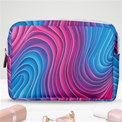 Spiral Swirl Pattern Light Circle Make Up Pouch (medium) by Ndabl3x