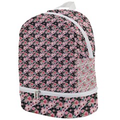 Pink Roses 02 Pink Roses 01 Zip Bottom Backpack by DinkovaArt