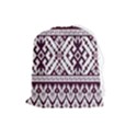 Illustration Ukrainian Folk Seamless Pattern Ornament Drawstring Pouch (Large) View1