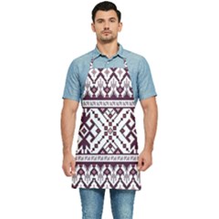 Illustration Ukrainian Folk Seamless Pattern Ornament Kitchen Apron by Proyonanggan