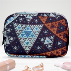 Fractal Triangle Geometric Abstract Pattern Make Up Pouch (small) by Cemarart