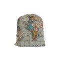 Vintage World Map Drawstring Pouch (Medium) View1